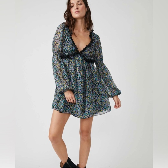 Free People Pennie Mini Dress - Picture 1 of 7